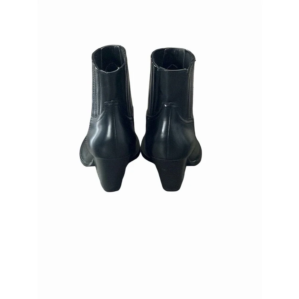 Zara Black Pointed Toe Western Ankle Boots Size 37